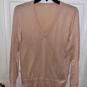 J. Crew Soft Pink V-Neck Sweater